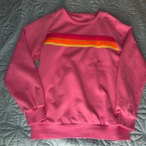 Pink Matching Set with Rainbow Stripes